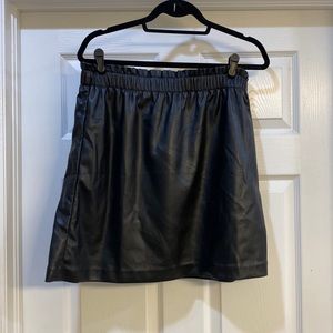 Loft Faux Leather Paperwaist Skirt